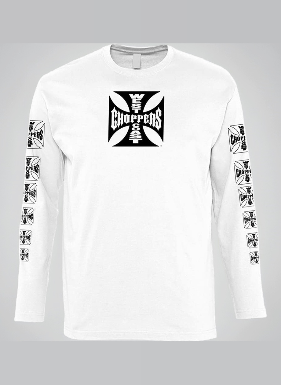 WEST COAST CHOPPERS Men's OG Classic Long Sleeve T-Shirt, white, S